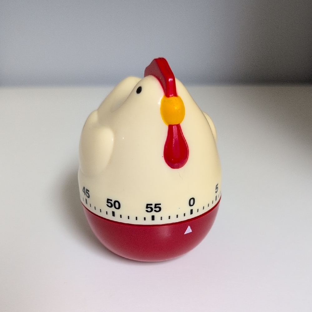 Vintage Cottage Core Hen Chicken Kitchen Timer, WORKS